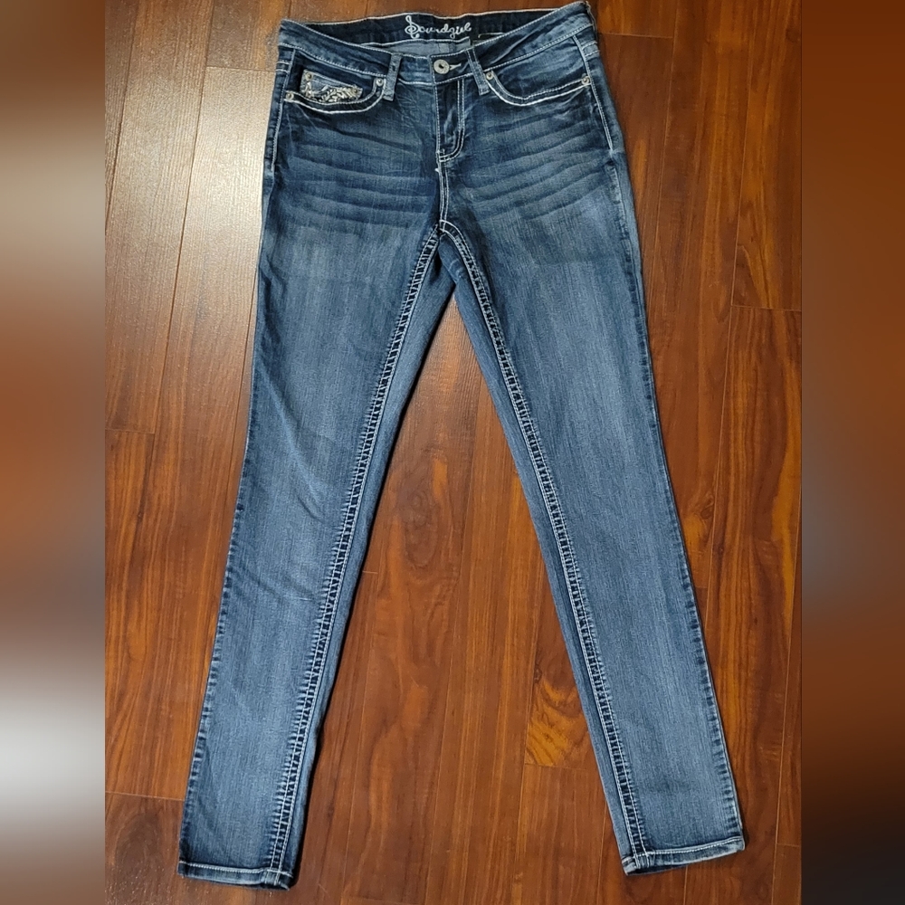 Soundgirl rhinestone embellished jeans size 13